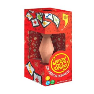 "Jungle Speed Eco es un juego de mesa para 2-10 jugadores, donde los reflejos y la agilidad mental son la clave para atrapar el tótem. Perfecto para toda la familia, a partir de 7 años."