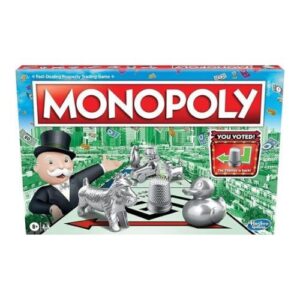 Monopoly Clásico – Juego de mesa familiar de estrategia y suerte. Ideal para 2 a 6 jugadores, con fichas y propiedades clásicas para una experiencia única de juego.