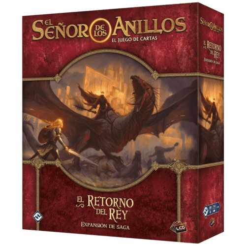 evive los momentos culminantes de la Guerra del Anillo con El Retorno del Rey, expansión de saga para El Señor de los Anillos LCG. Enfréntate a los desafíos finales de la Tierra Media y juega las batallas más épicas del juego de cartas.