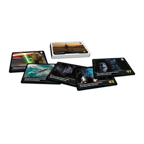 "Timeline Twist Star Wars es un juego de cartas desafiante y divertido donde los jugadores deben ordenar eventos clave del universo Star Wars. Ideal para 2-8 jugadores a partir de 8 años, ¡un juego para fans de la saga!"