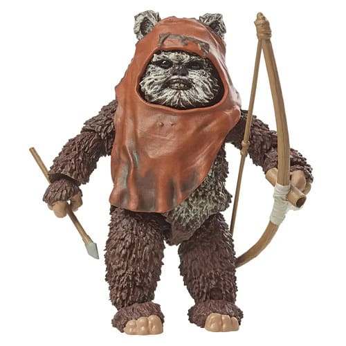 Figura Wicket Ewok 40º aniversario de Star Wars: El Regreso del Jedi, parte de la serie Black Series. Con detalles auténticos, lanza y empaque exclusivo, ideal para los coleccionistas de la saga.