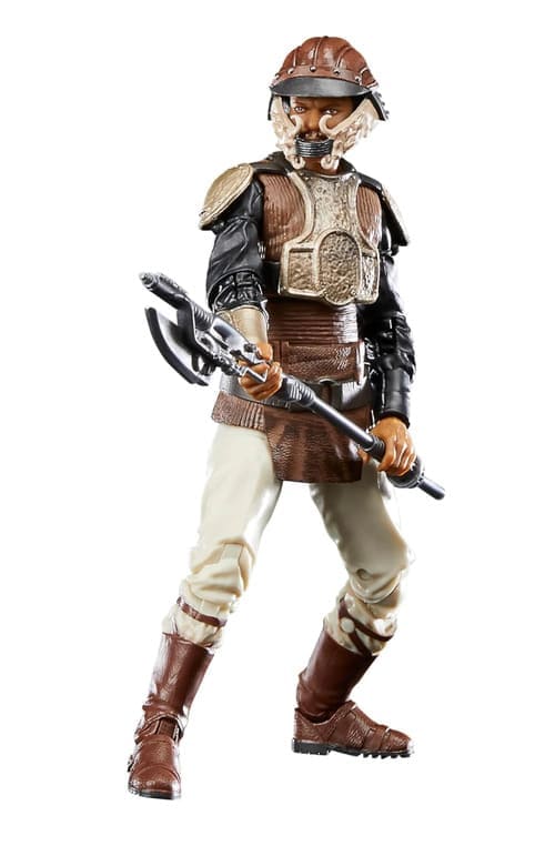 Figura Lando Calrissian 40º aniversario de Star Wars: El Regreso del Jedi, parte de la serie Black Series. Con detalles auténticos y accesorios, ideal para los fanáticos y coleccionistas.