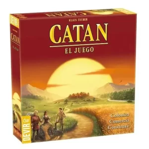 Catan Básico – Juego de mesa de estrategia y comercio. Construye, negocia y compite por ser el primer jugador en alcanzar 10 puntos de victoria. Ideal para 3-4 jugadores.