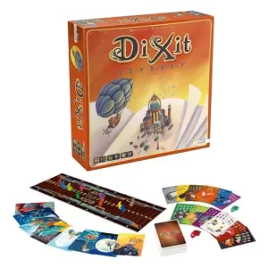 "Dixit Odyssey Refresh es un juego creativo de cartas en el que los jugadores cuentan historias a partir de ilustraciones surrealistas. Ideal para 3-12 jugadores, fomenta la imaginación y la interacción para toda la familia."