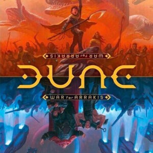 "Dune: War for Arrakis es un juego de mesa de estrategia que combina rol y cartas, donde 2 a 4 jugadores luchan por el control del planeta Arrakis. Ideal para los fanáticos de Dune y los juegos de guerra tácticos."