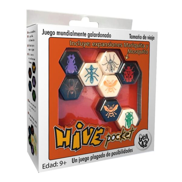 Juego de mesa Hive Pocket: Nueva Edición en Cats&Dragons con piezas estratégicas y tablero compacto para jugar en cualquier lugar.