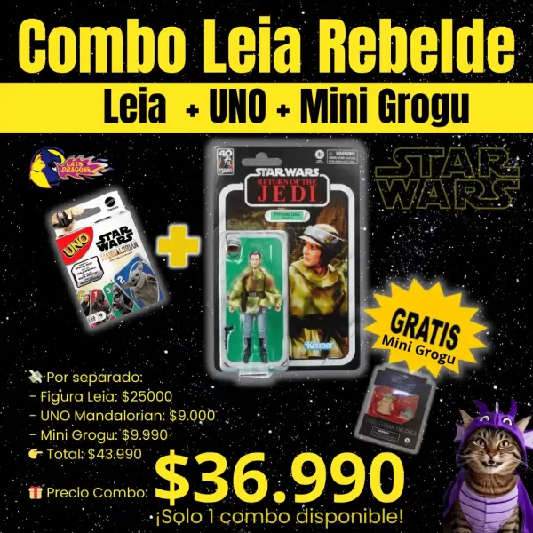 Combo Leia Rebelde y Grogu – Regalo original para el Día del Niño – Cats&Dragons