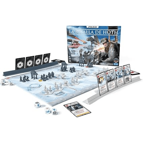 Tablero Star Wars: La Batalla de Hoth con miniaturas, tablero y ambientación del Imperio contraataca. Cats&Dragons