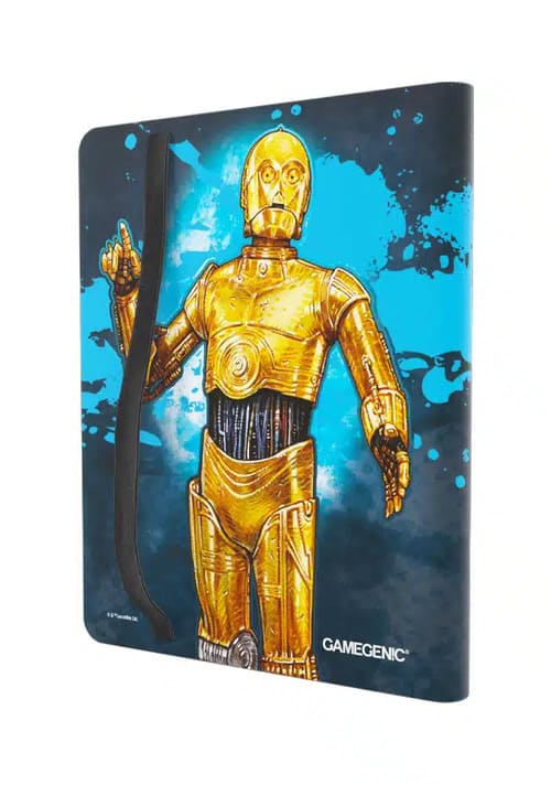 Álbum Star Wars Unlimited 18 Pocket con diseño de C-3PO y R2-D2 para cartas coleccionables