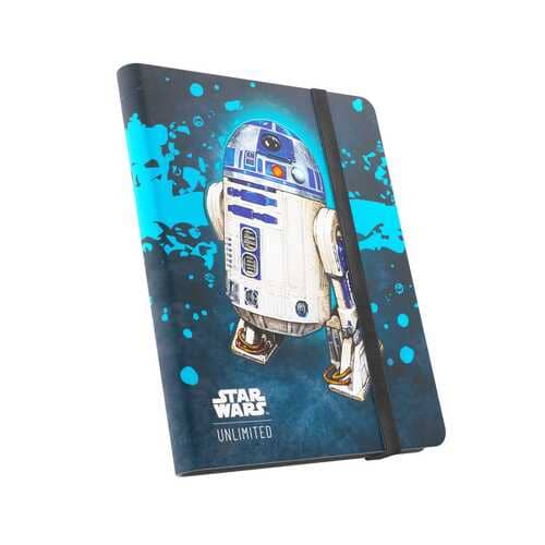 Álbum Star Wars Unlimited 18 Pocket con diseño de C-3PO y R2-D2 para cartas coleccionables