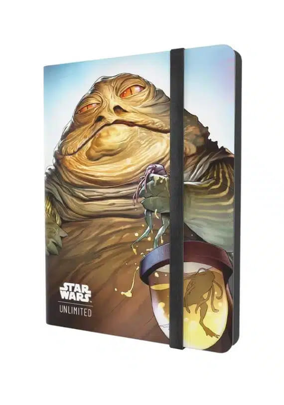 Álbum Star Wars Unlimited 18 Pocket con diseño de Leia Organa y Jabba para cartas coleccionables